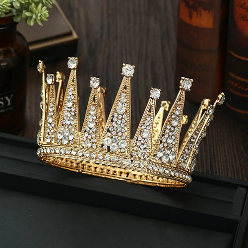 Lumière Bridal Crown - Gold, front view